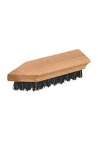 REDECKER - Schuh-Schmutzbürste, mit Holzspitze und abgeschrägten Kanten, 14 cm - dunkelbraun