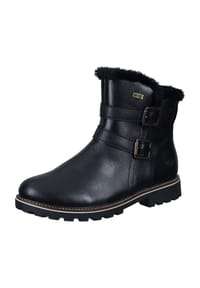 remonte® - Winterstiefeletten, Blockabsatz, Lammfellfutter, für Damen - 00 SCHWARZ/SCHWAR
