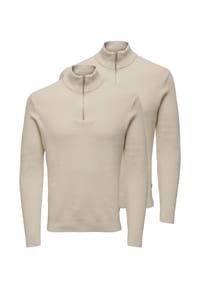ONLY & SONS - Sweattroyer 2er Pack Phil - Beige / hellbraun