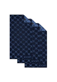 JOOP! - Handtuch Classic / Infinity Kollektion, 3er Pack - 50x100 cm, Walkfrottier - Anthrazit