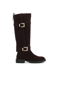 kazar - Braune Wildlederstiefel mit doppeltem Schaft - Dunkelbraun
