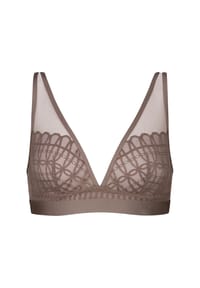 mey - Triangel-BH, Spitze, breite Träger, für Damen - 1279 MILK N COFFE