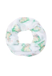 Seasons of April - Schal Loop Amira Dünn, Leicht & Weich: Damen Loop mit Herz- & Schmetterlingsmotiv - Blau