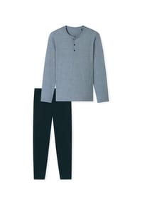 SCHIESSER - Casual Essentials Schlafanzug, Baumwolle, für Herren - 804 NACHTBLAU