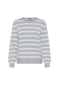 olsen - Pullover mit Streifenmuster - Moss Green Melange