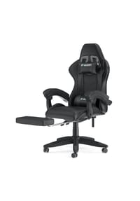 Rattantree - Ergonomischer Gamingstuhl mit Fußstütze, verstellbar, mit Lenden- und Nackenkissen, Schwarz - blau