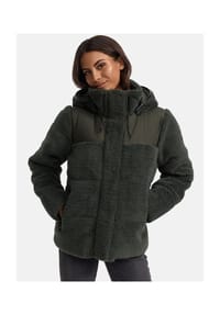 MARIKOO® - Kapuzenplüschjacke Kaguraa 16 - Aubergine
