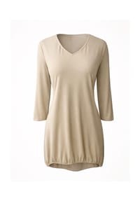 CAROLIN RICK - Tunika, locker geschnitten mit elastischem Saum - Creme
