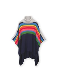 KITE - Damen Poole Strickponcho Bio-Baumwolle - mehrfarbig