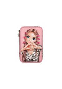 DEPESCHE - 3-Fach Federtasche LEOHEART mit Schleifen TOPModel 7,5 x 13 x 20 cm rosa - rosa