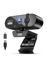 MANIKE - Webcam 4K Ultra HD mit Mikrofon und Objektivabdeckung Auto-Focus - 