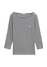 TOM TAILOR - Shirt, U-Boot-Ausschnitt, für Damen - BLUE GREEN REGULAR