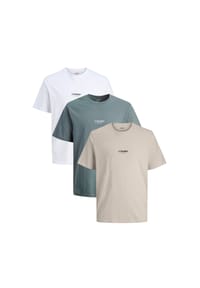 JACK & JONES - T-Shirt 3er Pack Soho - Moonbeam