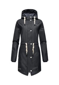 NAVAHOO® - Regenjacke Flower of Ocean - Black