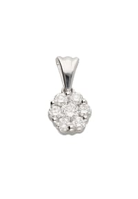 Adelia's - Adelia's Damen Anhänger 585 Weißgold ( 14K ) mit 7 Brillanten ( 0,13 ct ) – Goldanhänger - silber