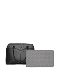 SOCHA BUSINESS BAGS COUTURE LINE - Laptoptasche elegant 15.6 Zoll für Damen, Synthetik, leicht, Vollausstattung - schwarz