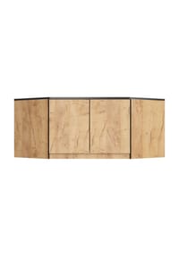 Akord - Kleiderschrank-Aufsatz S100 mit 2 Türen und 3 Einlegeböden - artisan-eiche
