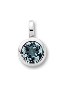 ONE ELEMENT Golden Grace - Blau Topas Zarge Anhänger aus 333 Weißgold - silber