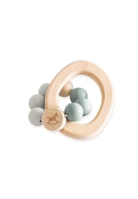 Pinolino® - Malin Spielzeug aus Holz und Silikon - Greifling für Babys - Mehrfarbig 3 x 9 x 9 cm