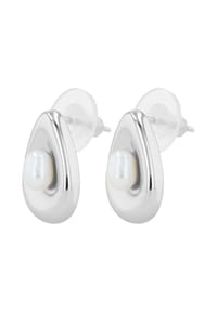 Adelia's Modern Essentials - Ohrringe – Ohrstecker aus 925 Silber mit Süßwasserperle - silber