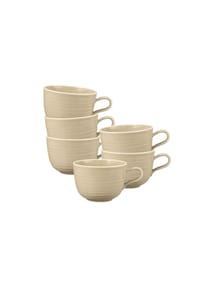 Seltmann Weiden Milchkaffeetassen Terra 400 ml 6er Set - TERRA - beige