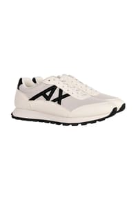 ARMANI EXCHANGE - Herren Sneaker – Microsuede, Mesh, Retro, Logo - Dunkelblau/Weiß