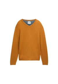 TOM TAILOR - Pullover Strickpullover V-Neck - orange