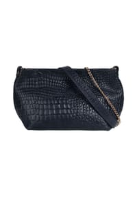 Samantha Look - Umhängetasche Echt Leder, Made In Italy - blau