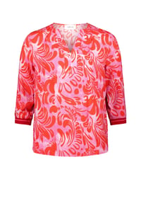 CARTOON - Casual-Bluse mit Rippbündchen - Pink/Red