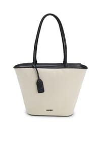 HUGO LARGE LEATHER GOODS - Shoppertasche, Reißverschluss, Anhänger, für Damen - 118  OPEN WHITE