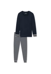 SCHIESSER - Casual Essentials Schlafanzug, Single-Jersey Qualität, für Damen - 210 SILBER GRAU MELANGE