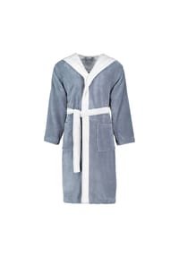 VOSSEN® - Bademäntel unisex Kapuze Poppy flanell - 012 - grau