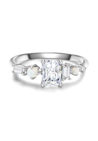GLANZSTÜCKE MÜNCHEN - Damen Ring aus 925/- Sterling Silber in Silber mit Zirkonia - silber