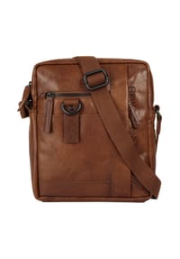 SPIKES & SPARROW® - Umhängetasche Echt Leder - cognac