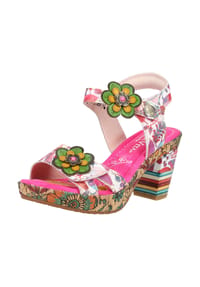 LAURA VITA® - Leder Sandalen - Fuchsia