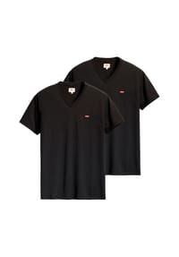 Levi's® - Herren T-Shirt 2er Pack - Original Housemark Tee, V-Ausschnitt, Baumwolle - Dunkelblau