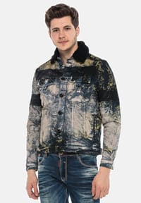 CIPO & BAXX® - Jacke mit Hemdkragen, CJ245 - BLACK