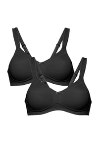susa - Elegance Entlastungs-BH, 2er-Pack, bügellos, für Damen - 003 WEIß