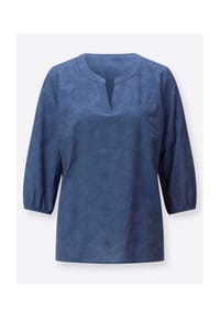 Witt - Stickereibluse - jeansblau