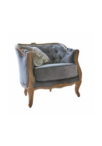 LOBERON - Sessel Annezay graublau - graublau