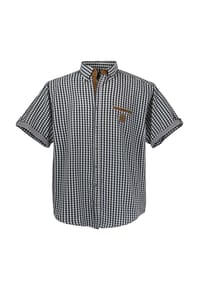 LAVECCHIA - Herren Kurzarmhemd 1129 - Jeansblau-weiss