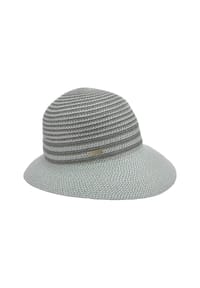 SEEBERGER - Papierborten große Glocke mit Streifen 55725-0 - nuss/leinen