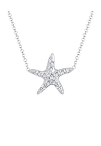 elli. - Halskette Seestern Maritim 925 Silber, Mit Kristallen Von Swarovski® - 