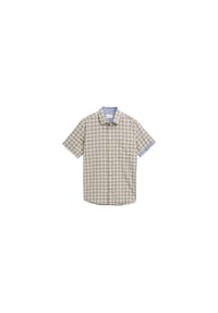 TOM TAILOR - Halbarmhemd - green white check