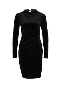 zero - Samtkleid mit Stehkragen - Black Beauty