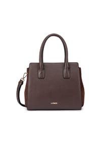 L.CREDI SAKINE - Henkeltasche, Kunstleder, Reißverschluss, für Damen - CHOCOLATE