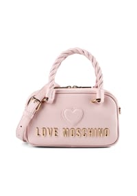 LOVE MOSCHINO Nero - Nero Handtasche Leder 21 cm - cipria