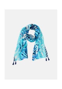 olsen - Schal mit Panneaux-Print - Capri Blue