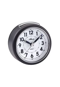 Atlanta by PARAGON - Quarzwecker ohne Ticken Analog Licht Snooze Anthrazit - 1584/4 - Grau