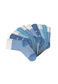 SCHIESSER - Jungen Socken, 10er Pack - "Legwear Kids", Muster, Baumwolmischung - Blau